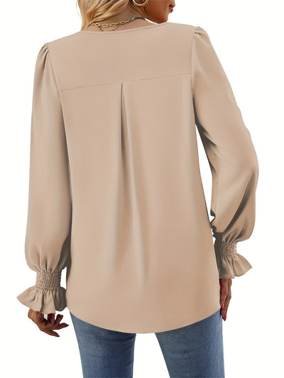 Mode North | Elegant V-Neck Chiffon Blouse