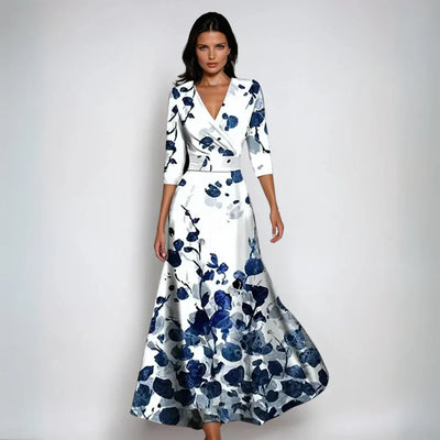 Emily™ | Elegant Floral Wrap Dress