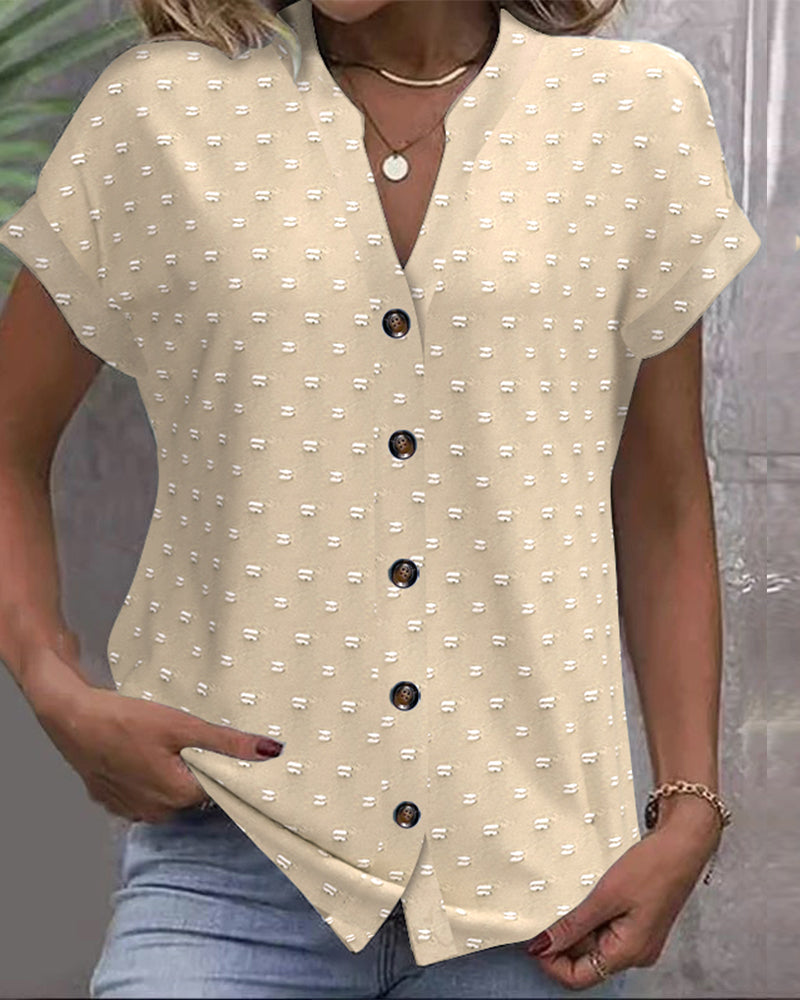 Mode North | Button Down V-Neck Shirt