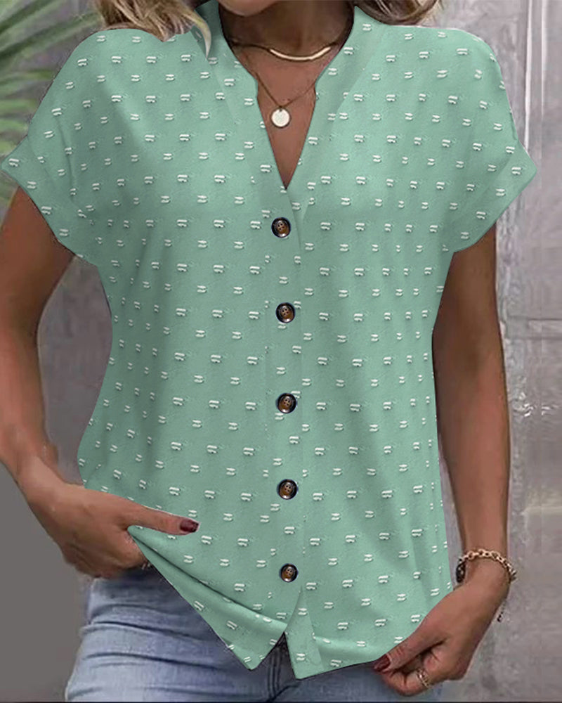 Mode North | Button Down V-Neck Shirt