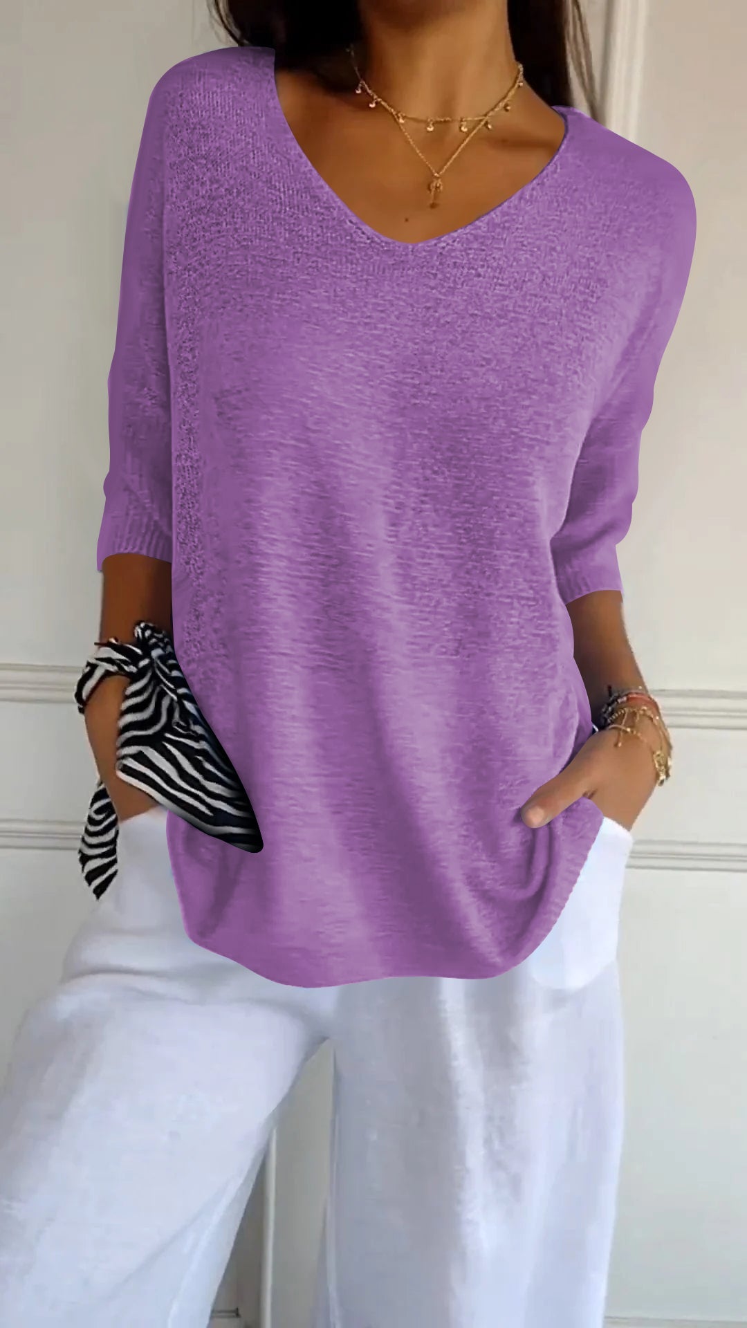 Anna | Knit V-Neck Top