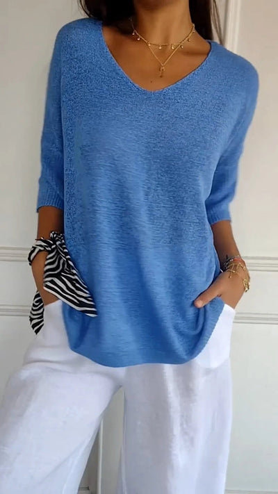 Anna | Knit V-Neck Top