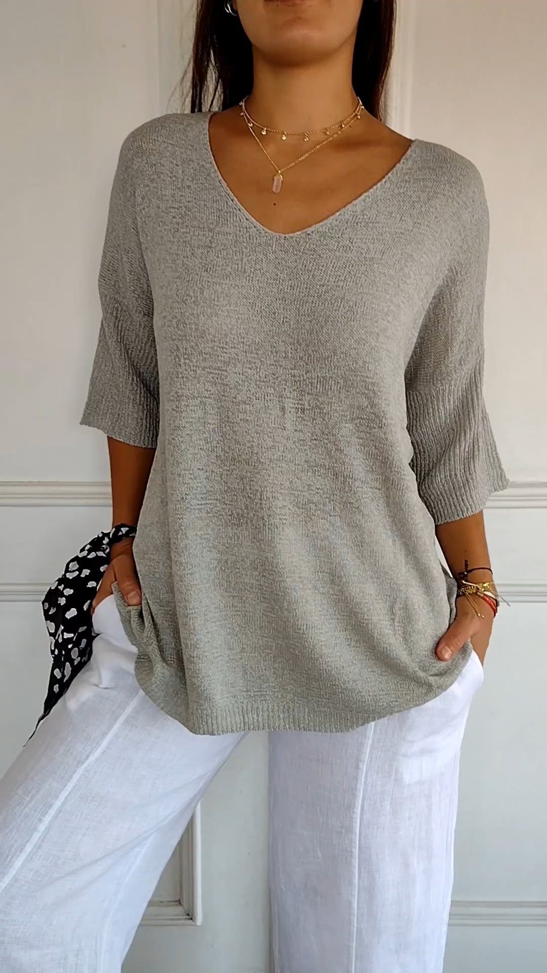 Anna | Knit V-Neck Top