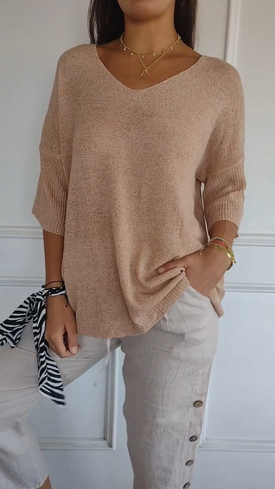 Anna | Knit V-Neck Top