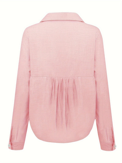 Mode North | Long Sleeve Linen Button-Up Shirt