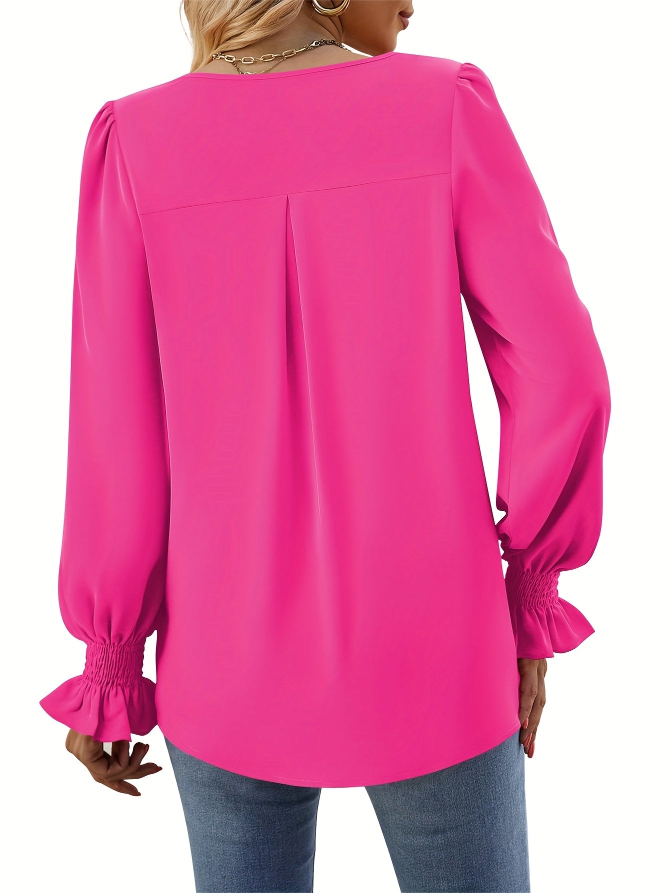 Mode North | Elegant V-Neck Chiffon Blouse