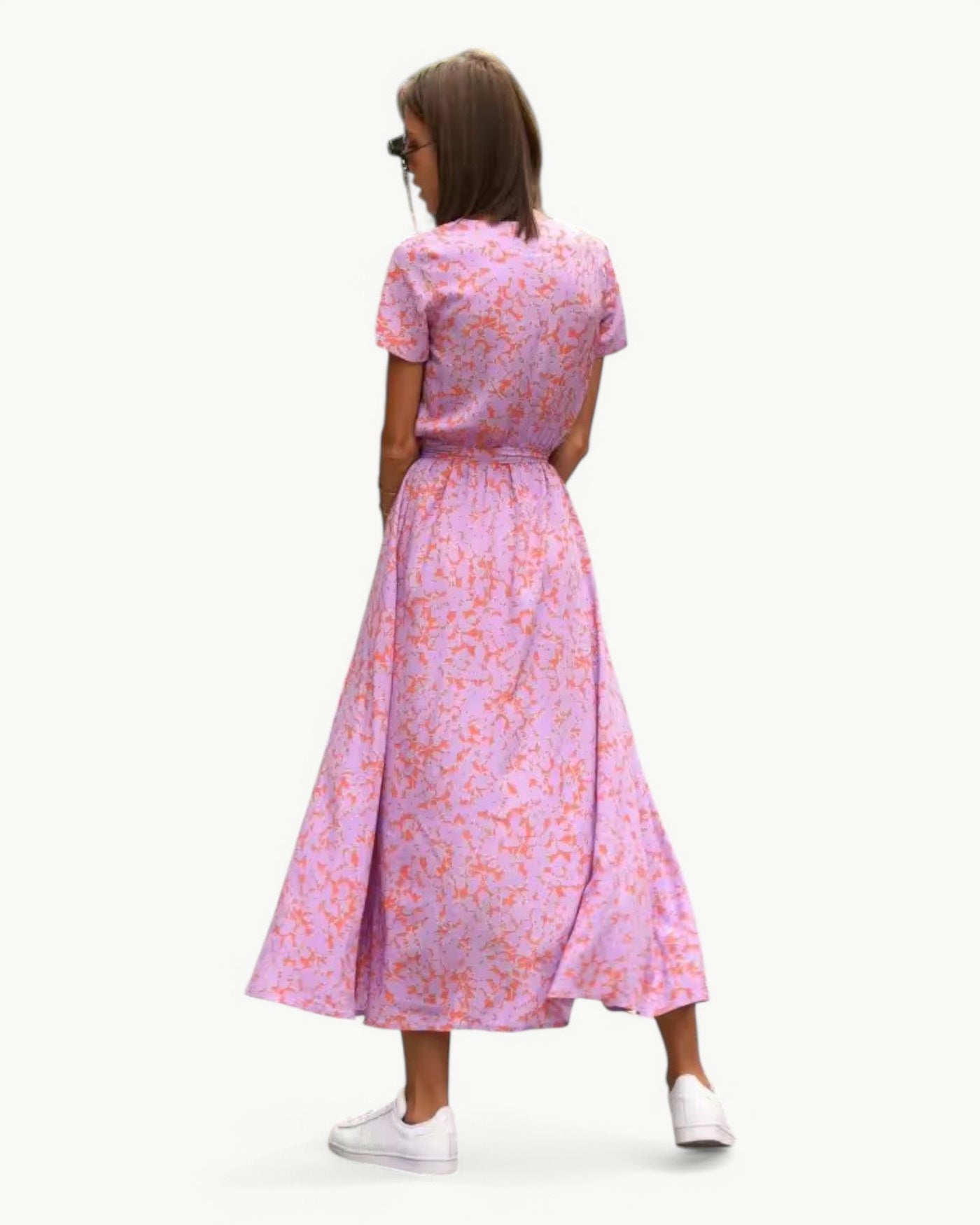 Désirée – Patterned Summer Dress with V-Neckline