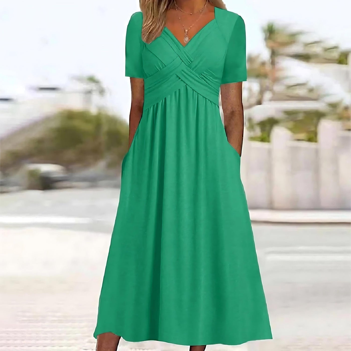 Jamaica™ | Elegant Midi Dress with Tummy Coverage