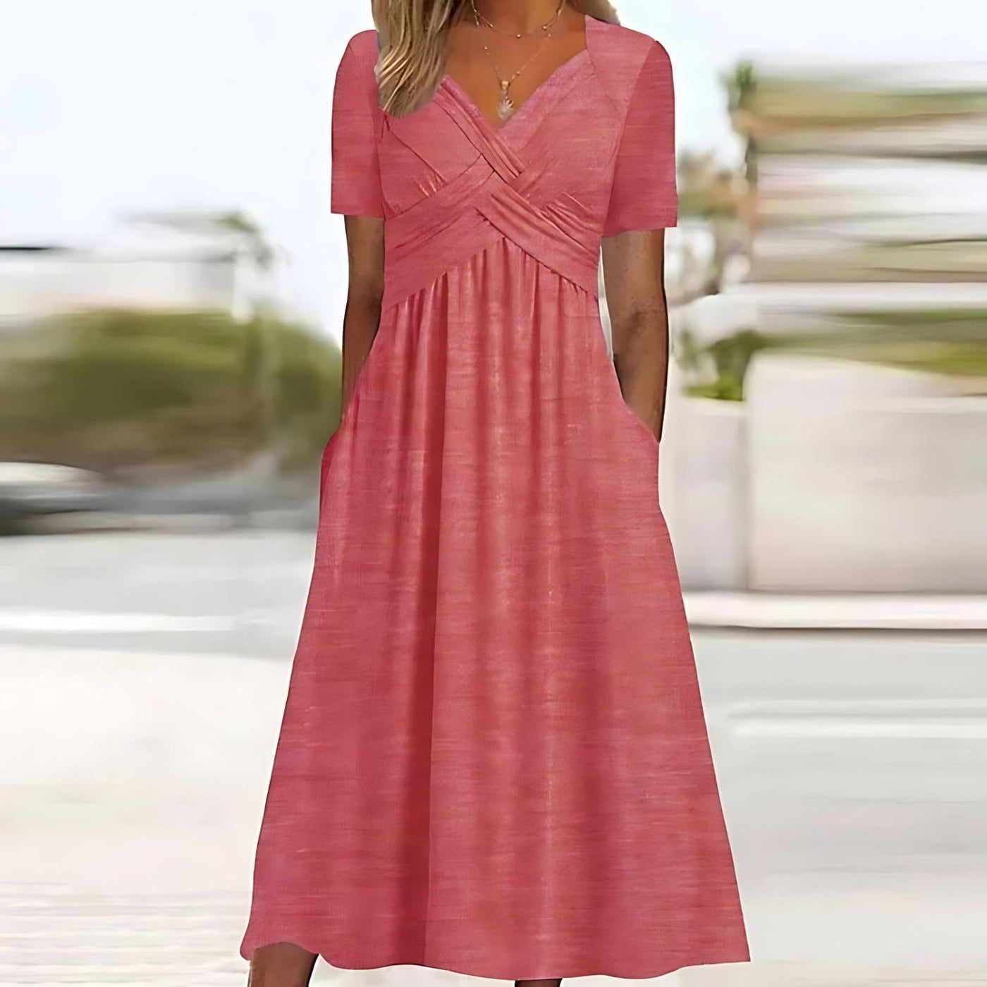 Jamaica™ | Elegant Midi Dress with Tummy Coverage