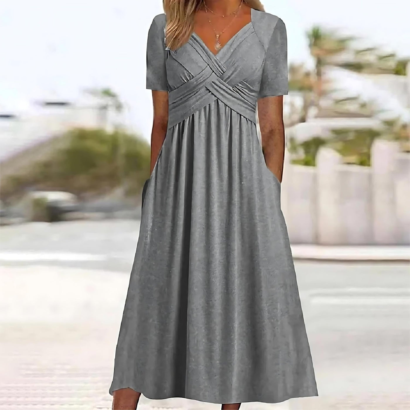 Jamaica™ | Elegant Midi Dress with Tummy Coverage