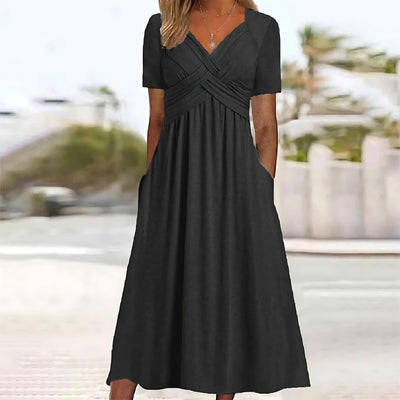 Jamaica™ | Elegant Midi Dress with Tummy Coverage