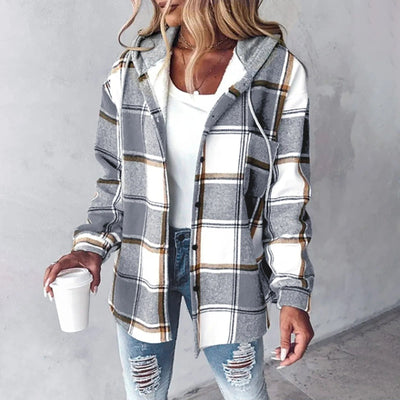 Martina™ | Women's Plaid Button-Up Jacket