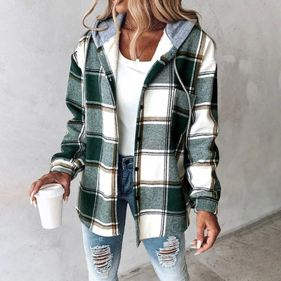 Martina™ | Women's Plaid Button-Up Jacket