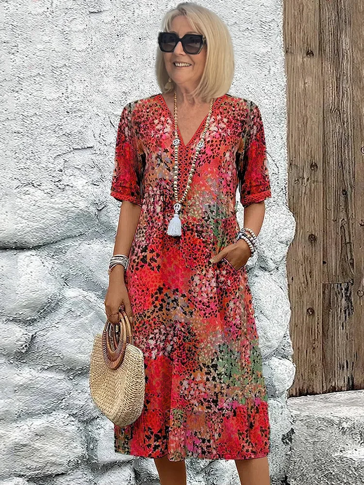 Yvonne™ Vibrant Mid-Length Dress