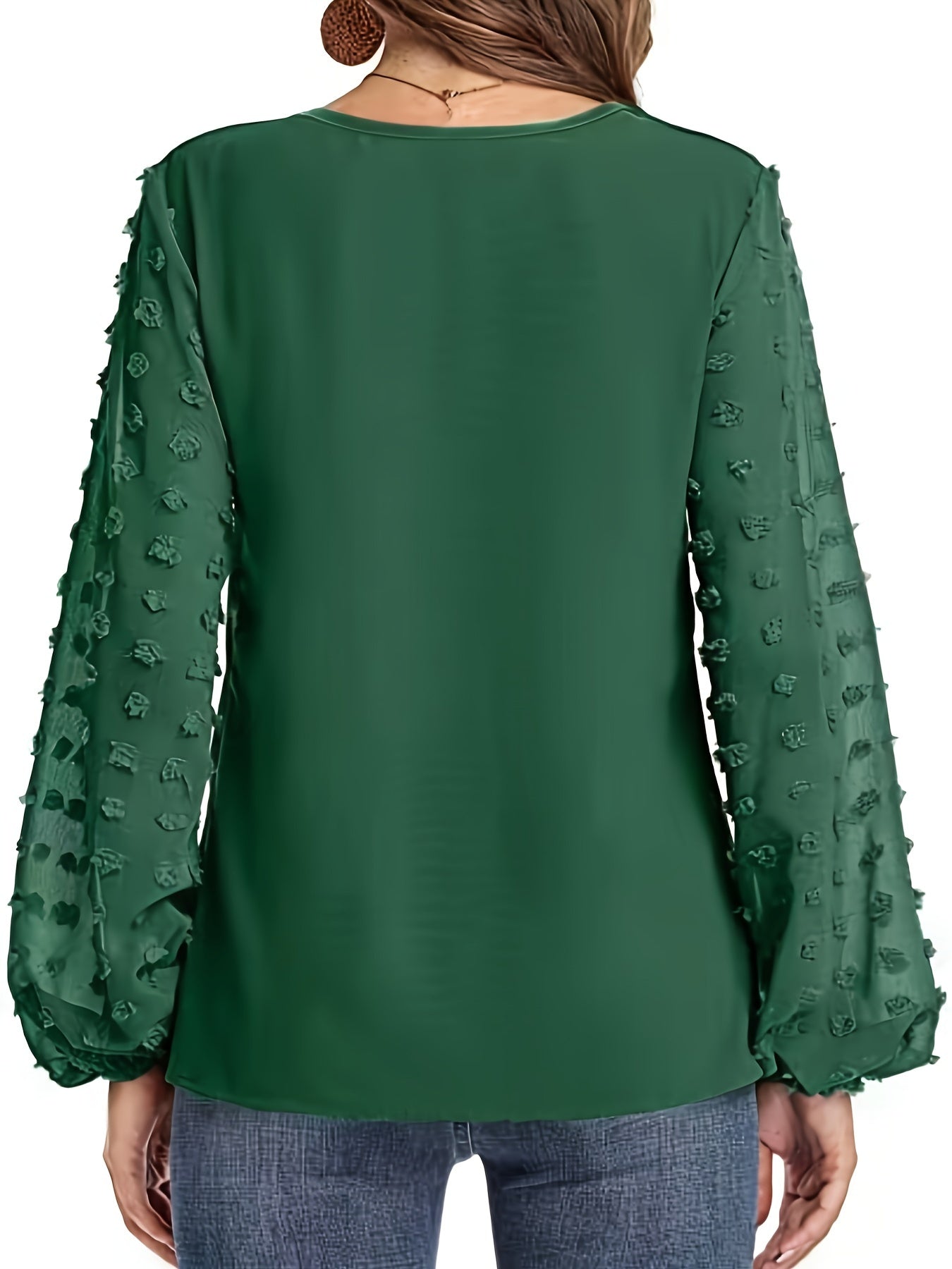 Mode North | Swiss Dot V-Neck Shirt